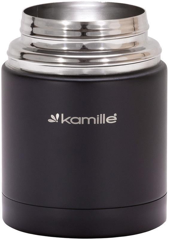 Термос пищевой Kamille Merikano из нержавеющей стали 500 мл Черный - фото 4 Термос пищевой Kamille Merikano из нержавеющей стали 500 мл Черный - фото 4