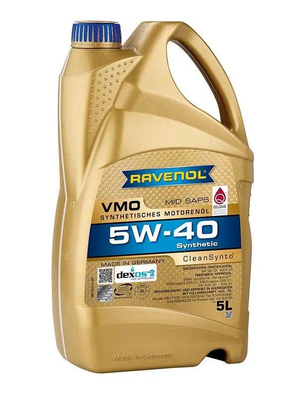 Моторне мастило RAVENOL 5W-40 VMO Dexos 2 SN/CF С3 Mid SAPS 5 л (1111133-005)