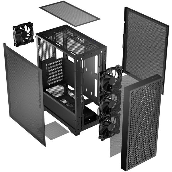 Корпус LogicConcept DART PRO Midi-Tower ATX Mesh 4x120 мм Black (AT-DART-PRO-0000-10) - фото 4