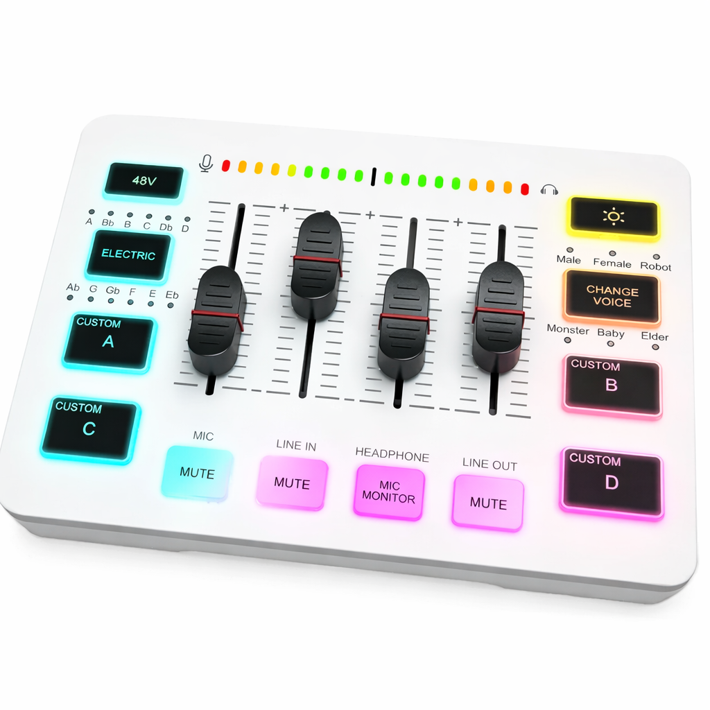Мікшерний пульт ігровий подкастовий аудіоінтерфейс для ПК та стрімів (26769674)