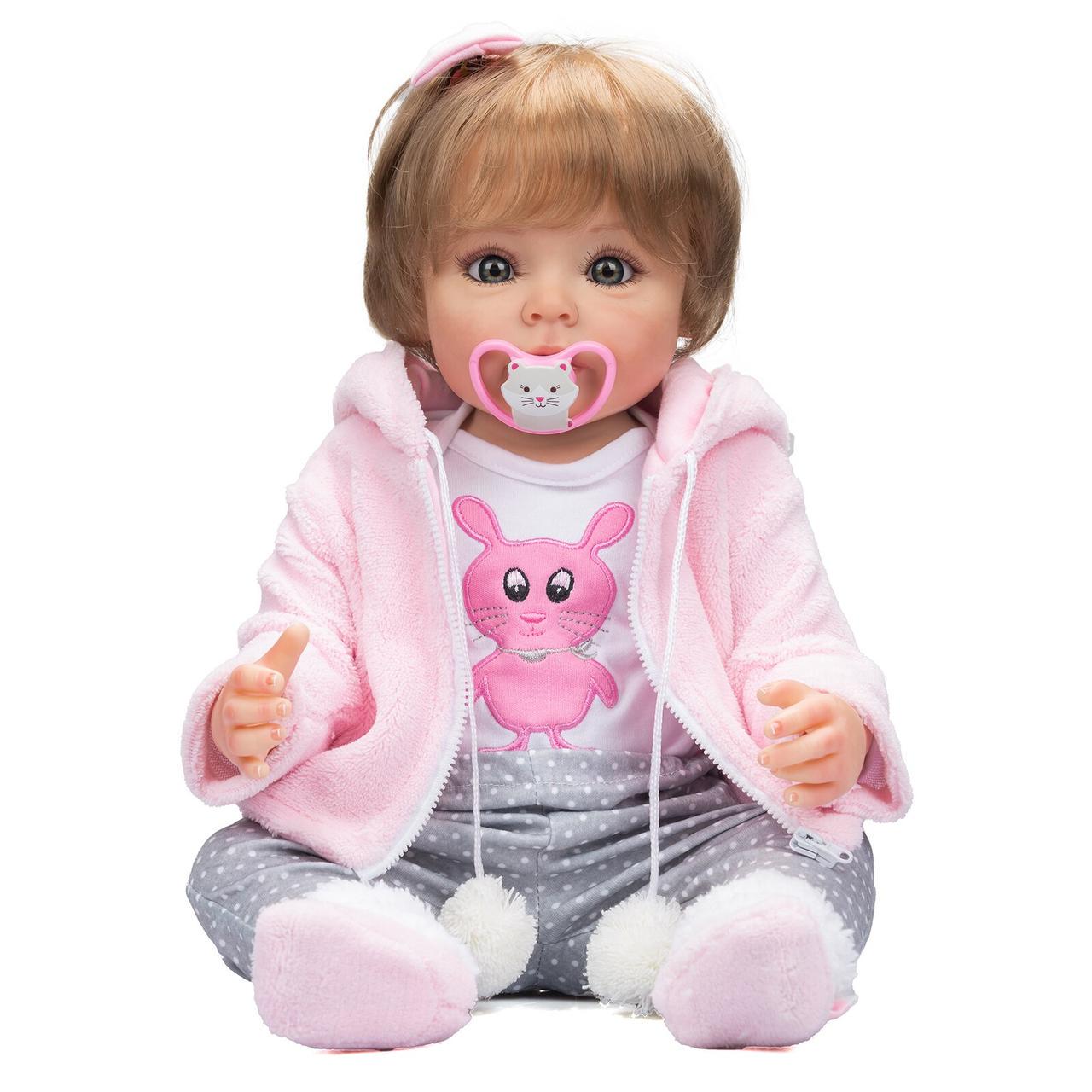 Кукла реборн из винил-силикона реалистичная 55 см (0207)