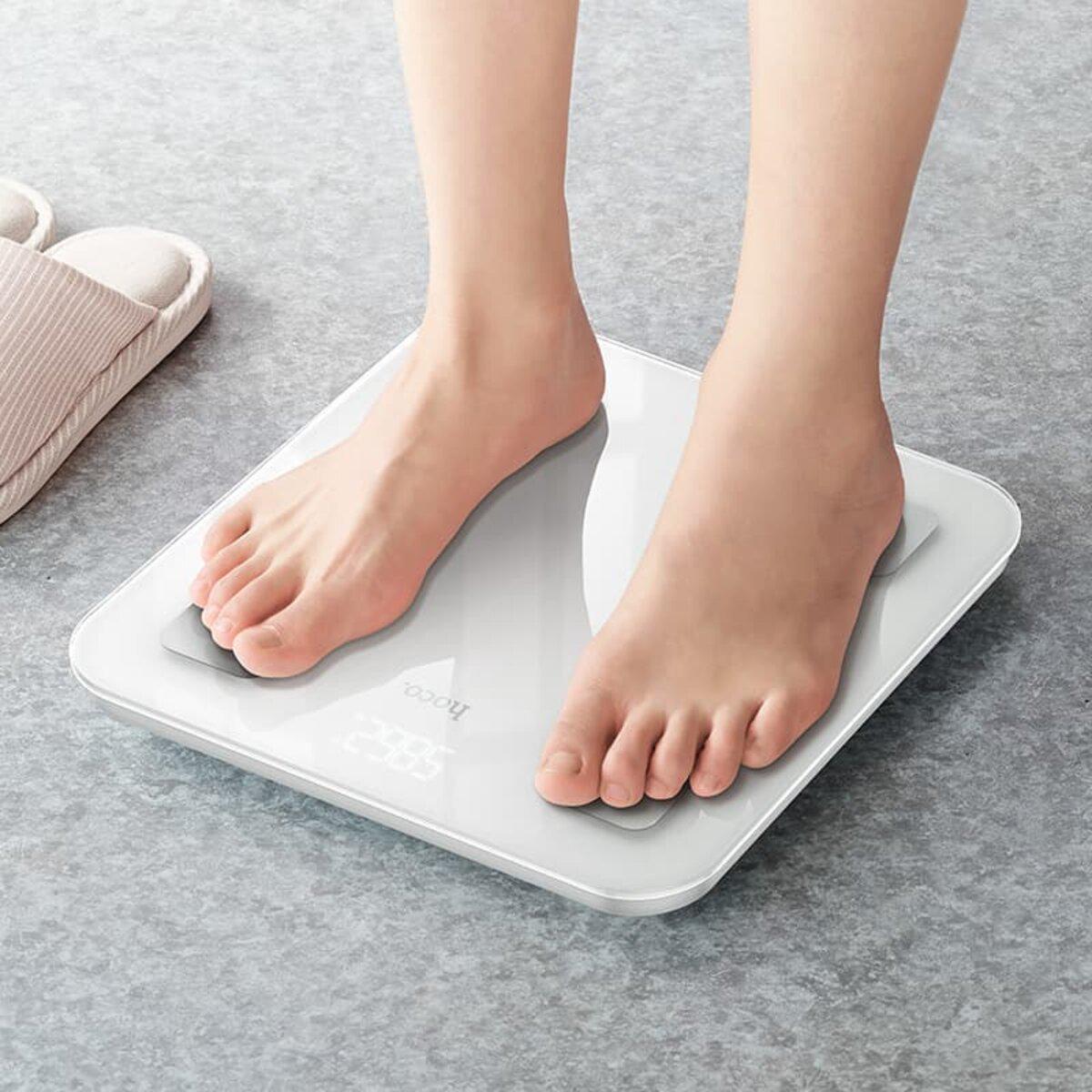 Смарт-ваги підлогові Hoco HI21 Smart body fat scale 3xAAA до 180 кг White (6942007624121) - фото 6