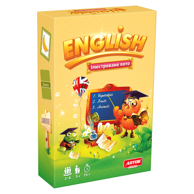 Настільна гра навчальна "Лото" ENGLISH 0796 ілюстрована (31914700)