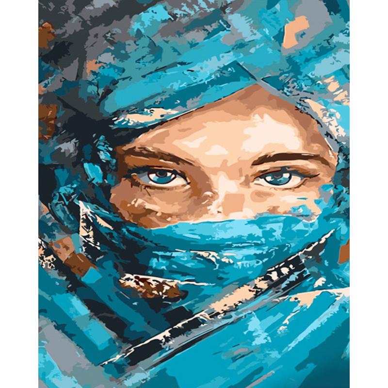 Картина по номерам Strateg Премиум Таинственный взгляд 40х50 см (GS625)