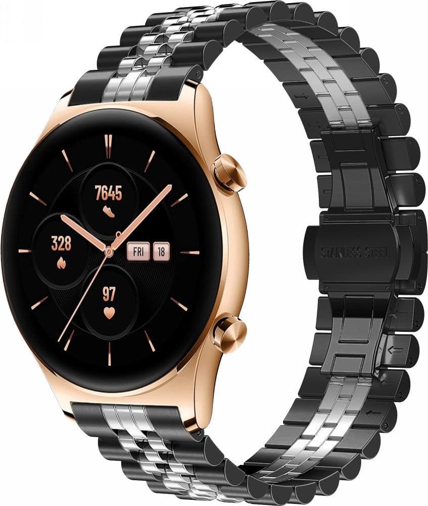 Браслет металлический Stech Line для Honor Watch GS 3 Black Silver (39615-03)