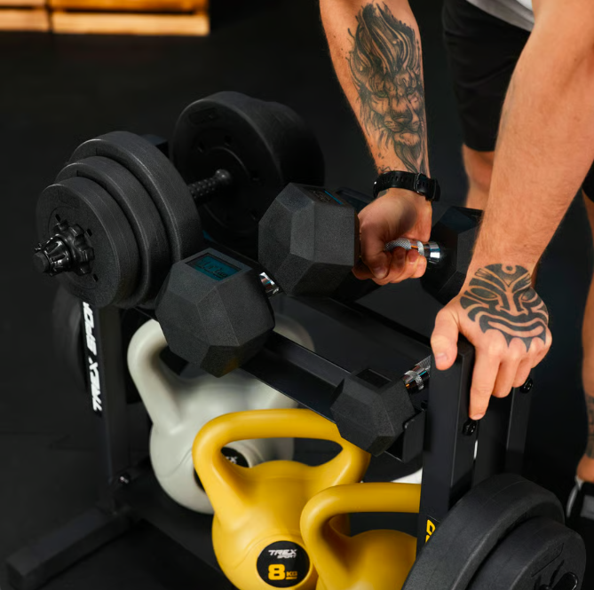 Стійка 2-рівнева TREX Sport TX-045DR для гантелей/дисків/гирь (5092) - фото 6