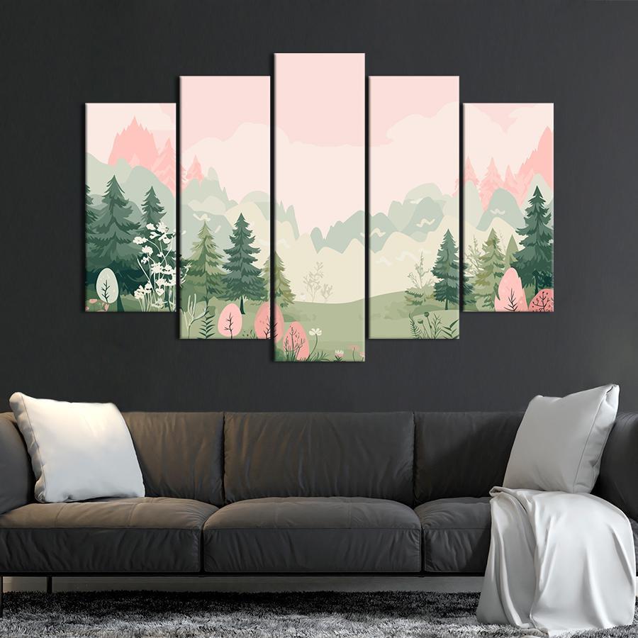 Картина на полотні Красива лісова галявина 137x85 см (V475-5_L)