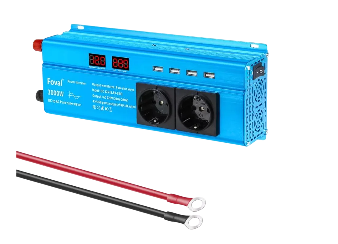 Инвертор FOVAL чистая синусоида 12V-220 3000W