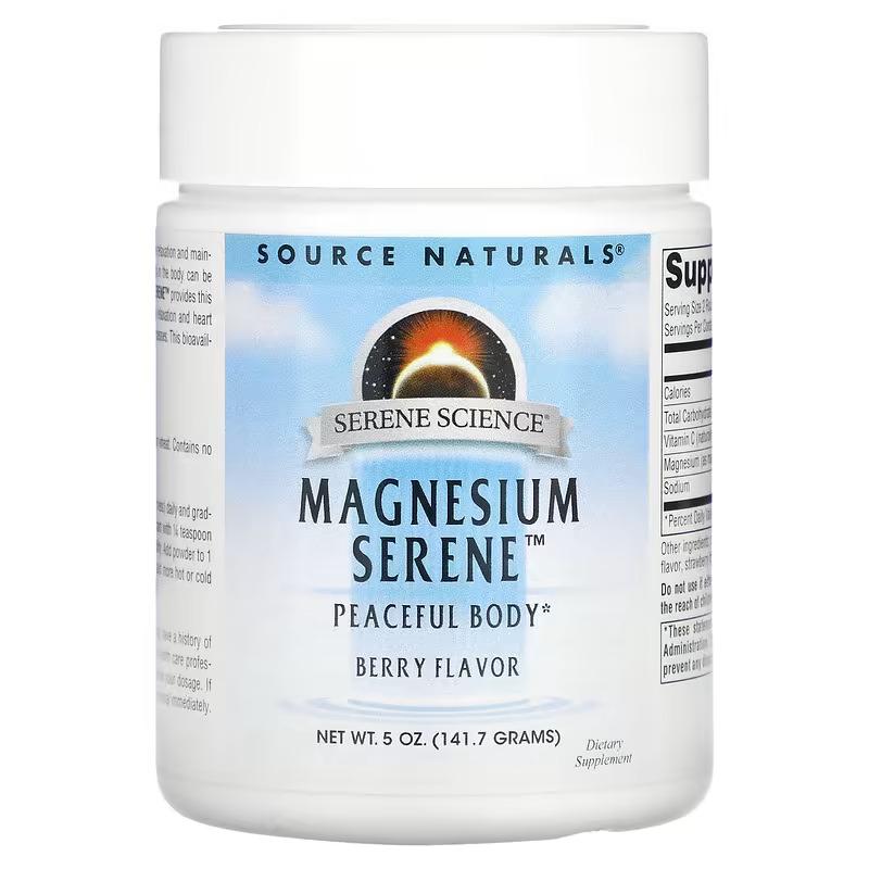 Магний Source Naturals Magnesium Serene Peaceful Body Berry Flavor 141,7 г