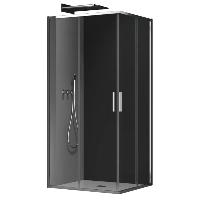 Душевая кабина без поддона KOER SR SC10-90x90x195-TR-01 прозрачное стекло Easy Clean 6 мм Хром (KR5942)