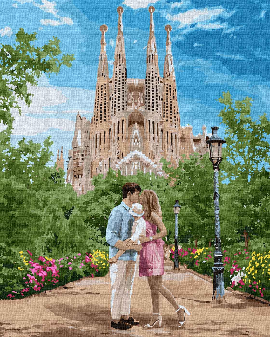 Картина за номерами Ідейка Подорож до Барселони 40х50 см (KHO4789)