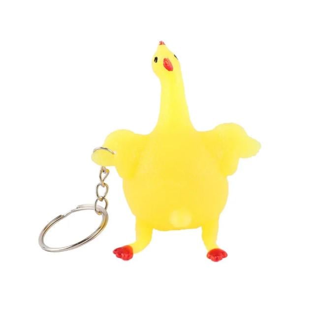 Брелок Курица с яйцом антистресс 10 см