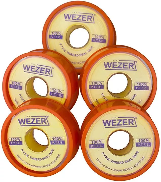 Фум-стрічка Wezer PTFE 19x0,2 мм 20 м Жовтий (SQ-1038255) - фото 3