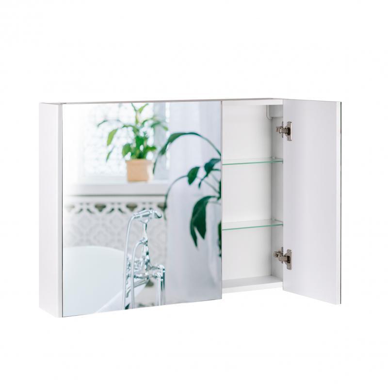 Дзеркальна шафа підвісна Q-tap Scorpio 800х600х145 White QT1477ZP801W