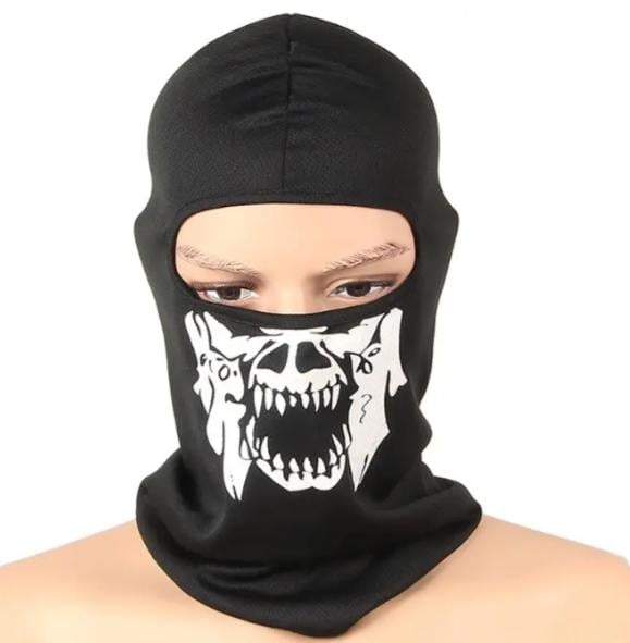 Балаклава с принтом Челюсти Черный (Б-1009-3) Балаклава с принтом Челюсти Черный (Б-1009-3)