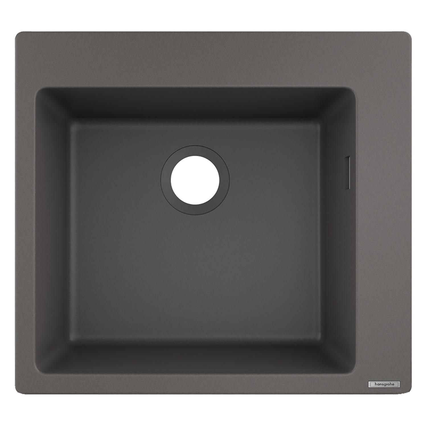 Мийка кухонна Hansgrohe 43312290 прямокутна гранітна 560x510 мм Сірий (143238)