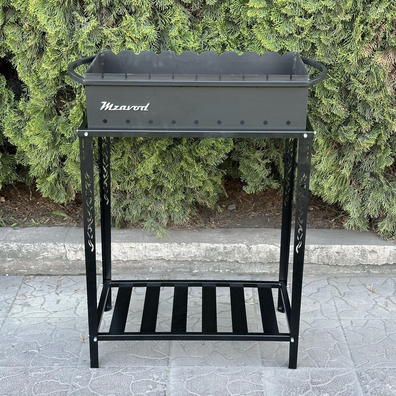 Мангал Metalzavod Прометей на 9 шампурів 4 мм на дровниці 79х36,7х94,5 см (MD9-4R) - фото 6 Мангал Metalzavod Прометей на 9 шампурів 4 мм на дровниці 79х36,7х94,5 см (MD9-4R) - фото 6