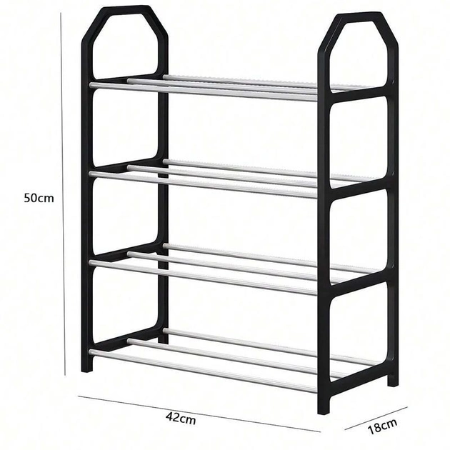 Полиця для взуття Shoe Rack на 4 яруси 50х42х18 см (DNA-06) - фото 7