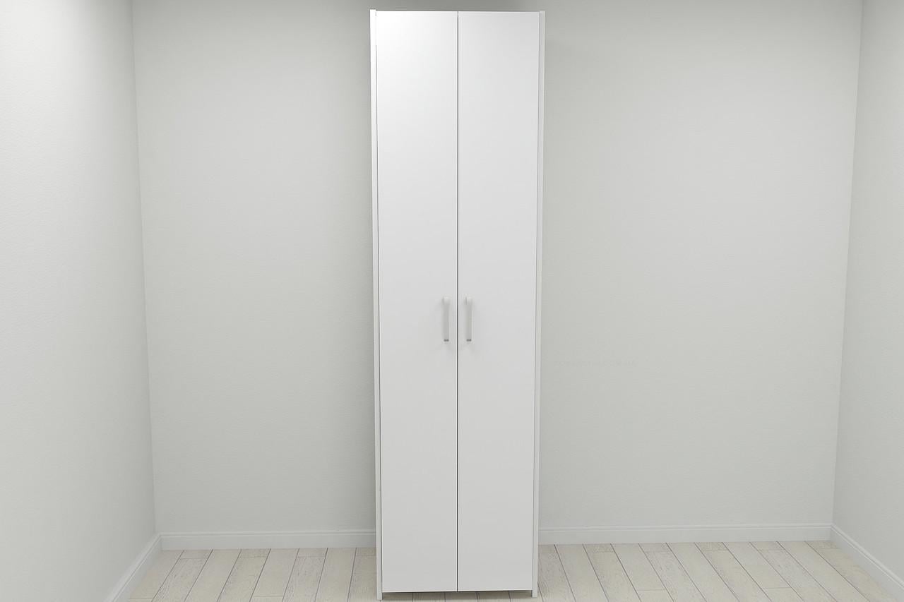 Шафа Ferrum-decor Гардероб Уні секція 6 серії Конект метал/ДСП 16 мм 220x60x50 см Білий/Білий (FRD-104579)