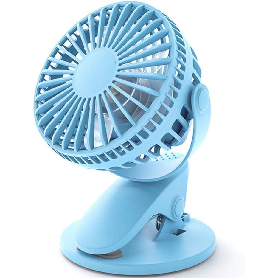 Вентилятор портативний з прищіпкою та регулюванням на 360° USB Blue (18821709)