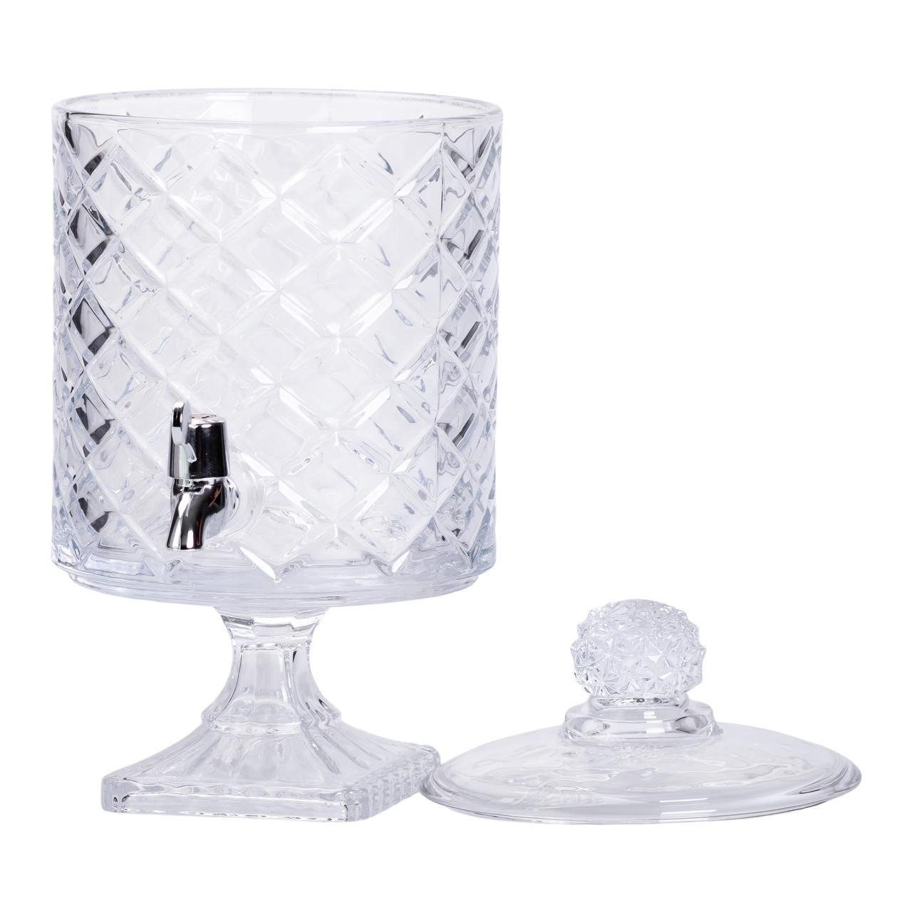 Лимонадниця зі скляним краном на підставці 39 см 4,5 л Прозорий (HP-19-3) - фото 3 Лимонадниця зі скляним краном на підставці 39 см 4,5 л Прозорий (HP-19-3) - фото 3