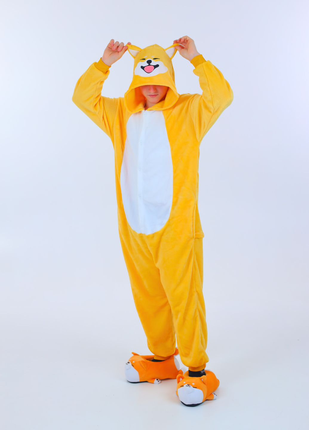 Кигуруми для взрослых Корги унисекс пес для женщин и мужчин M Желтый (1151/M)