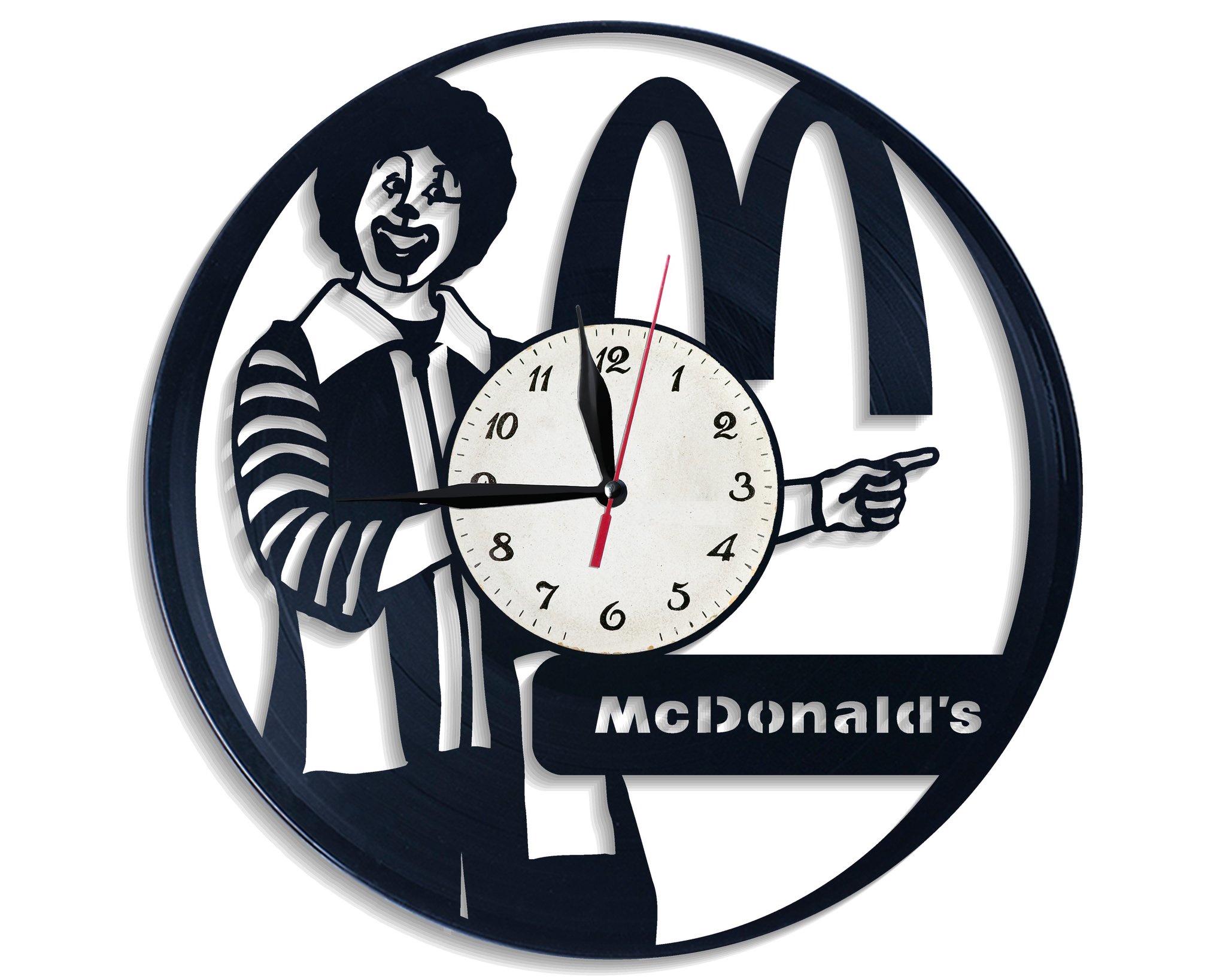 Часы настенные Макдональдс 2732 из виниловой пластинки