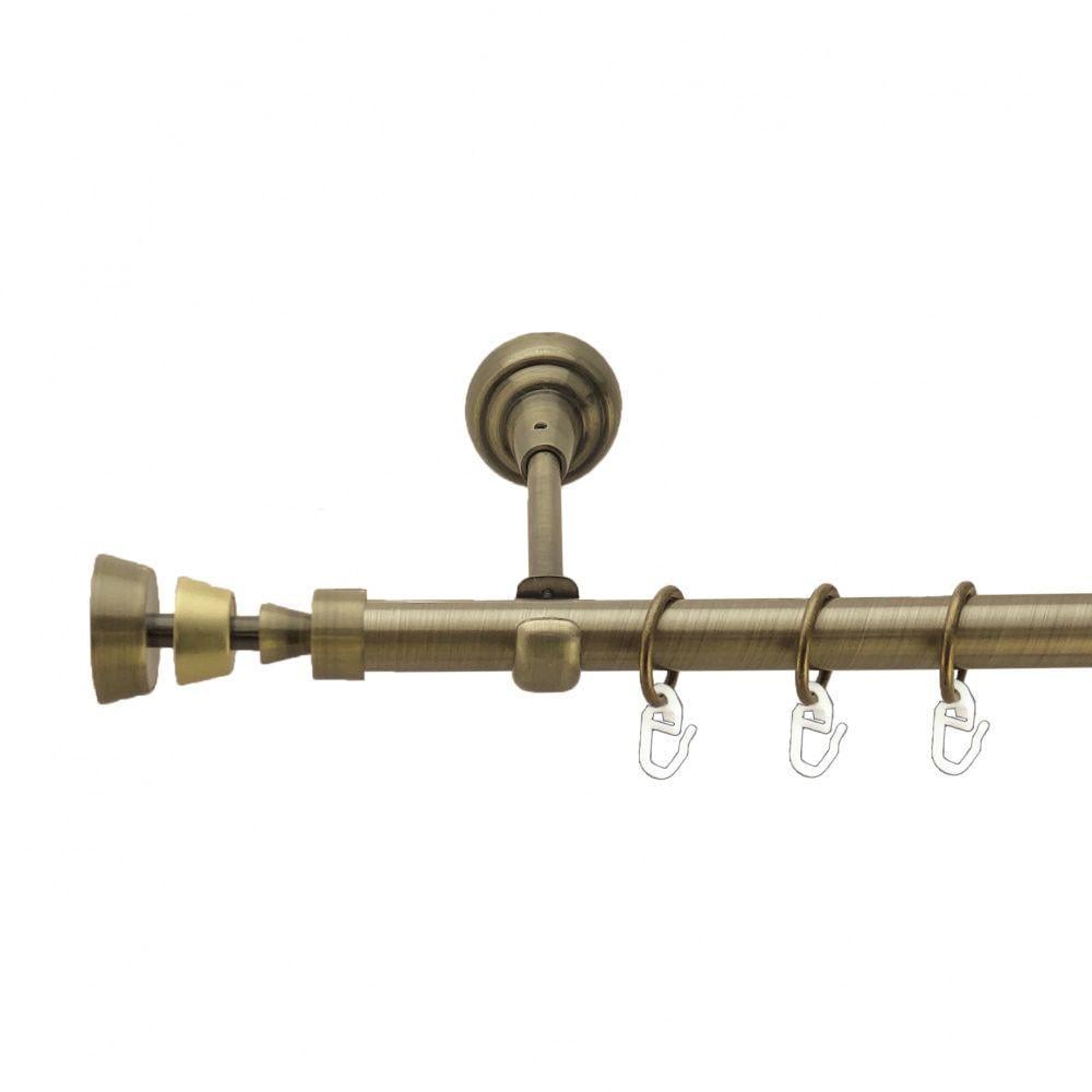 Карниз Orvit Пирамиса однорядный гладкий 19 мм 240 см Антик (3993928) Карниз Orvit Пирамиса однорядный гладкий 19 мм 240 см Антик (3993928)