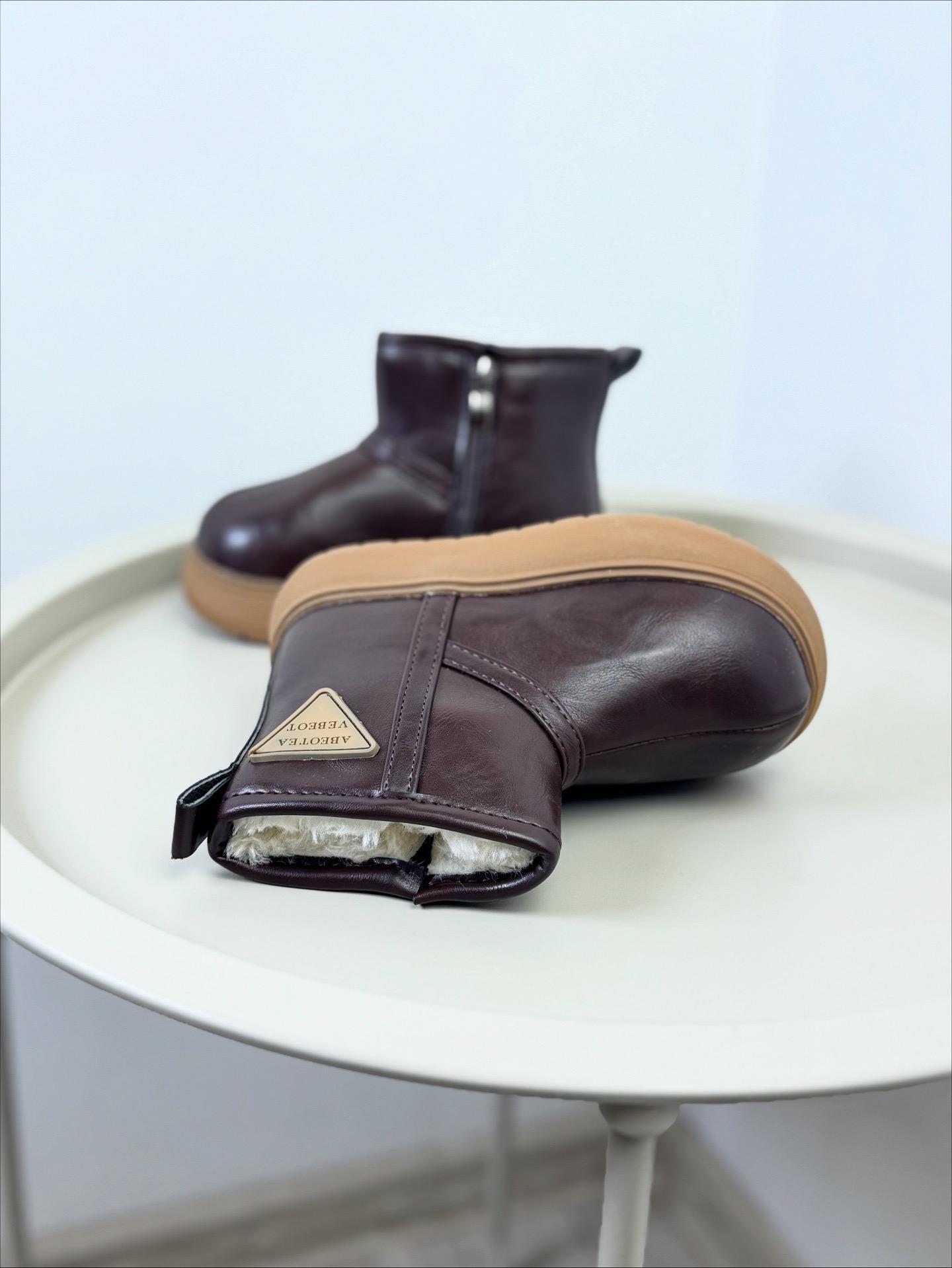 Ботинки детские зимние 1654 р. 26 Коричневый (30411351) - фото 6