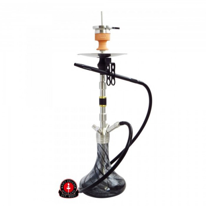 Кальян AMY Deluxe SS 06 Dark steel на 1 персону 79 см Черный (641103942)