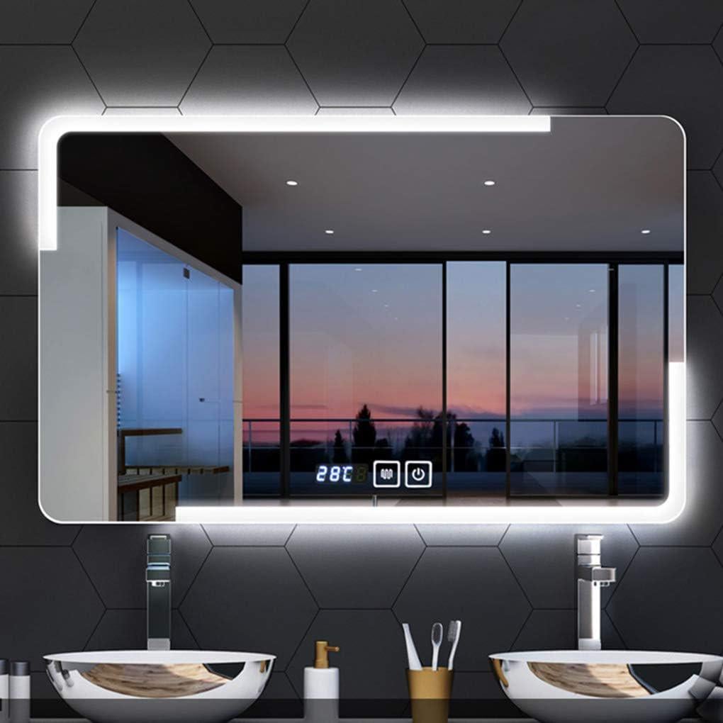 Зеркало Dim Dzerkal CANO с LED-подсветкой/сенсорным управлением/подогревом/часами/температурой/датой 80х70 см (11189)