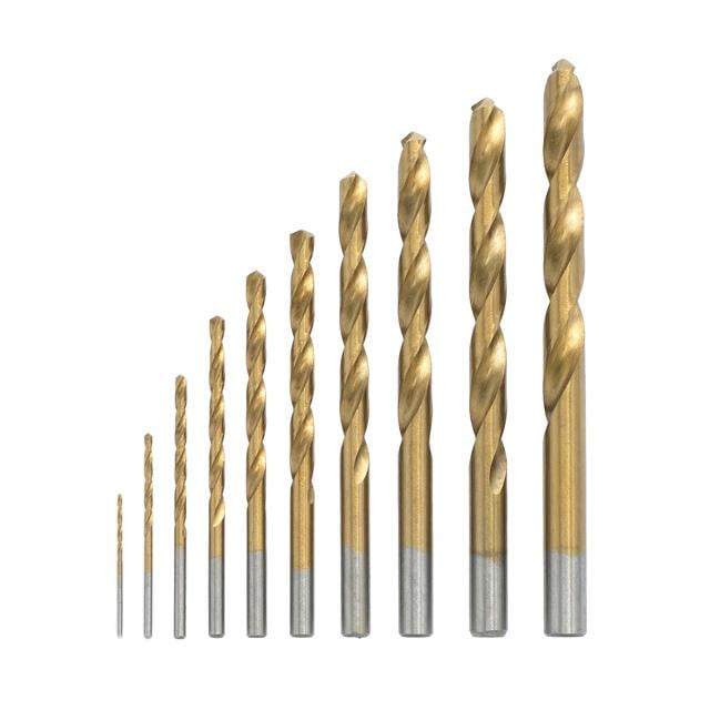 Набор сверл по металлу Intertool DIN338 HSS 10 шт. 1/2/3/4/5/6/7/8/9/10 мм покрытие Ti (SD-0027) Набор сверл по металлу Intertool DIN338 HSS 10 шт. 1/2/3/4/5/6/7/8/9/10 мм покрытие Ti (SD-0027)