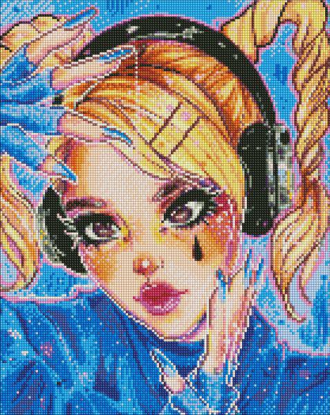 Алмазная мозаика Идейка Ритмическая музыка с голограммными стразами 40x50 см (Id-AMO7598)