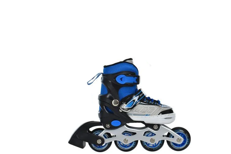 Роликовые коньки детские раздвижные A4147-XS-BL р. 27-30 - фото 1