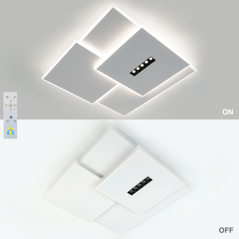 Люстра STERREN 3S с пультом 105W 520х535х55 мм Черно-белый (10435) - фото 6 Люстра STERREN 3S с пультом 105W 520х535х55 мм Черно-белый (10435) - фото 6