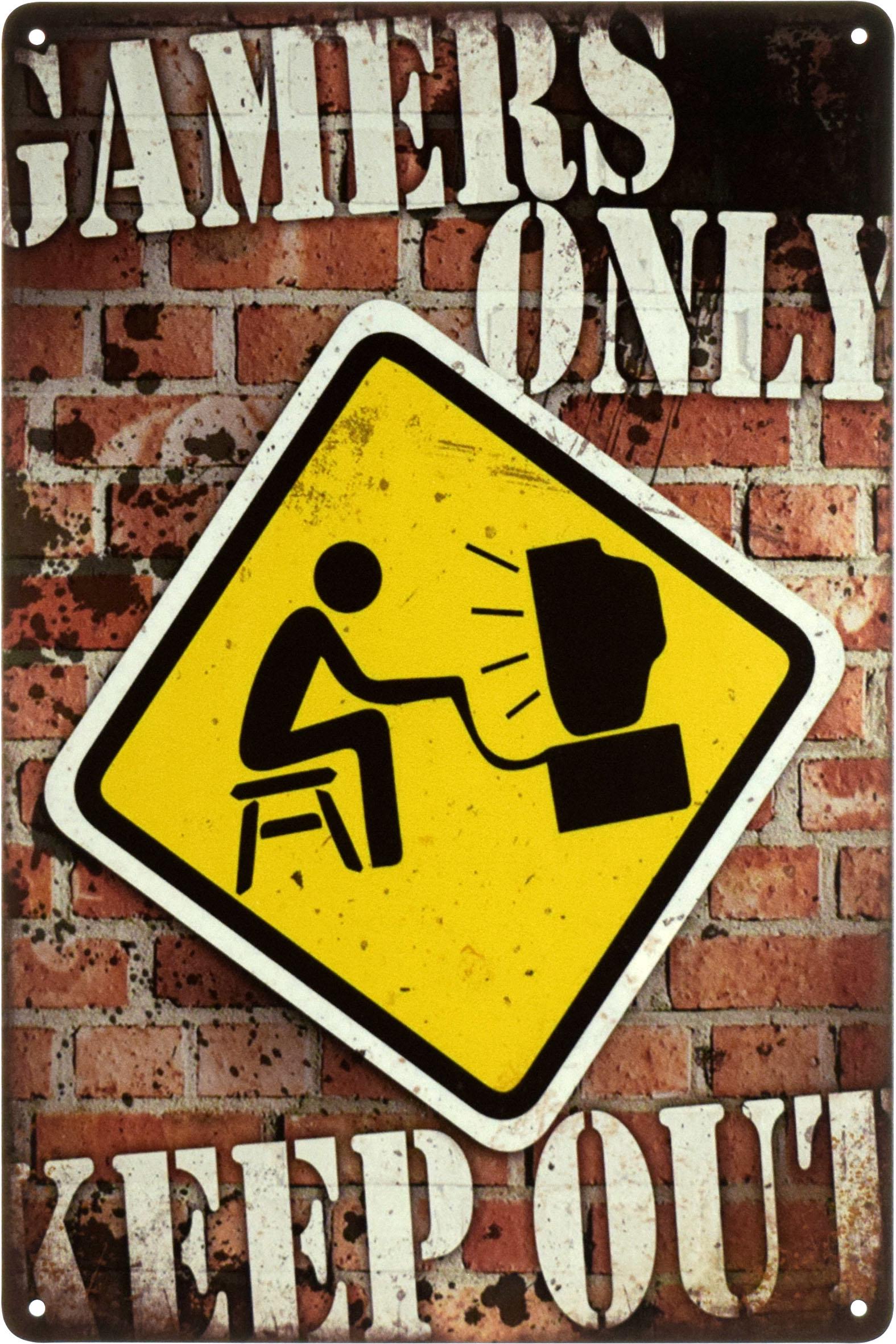 Табличка металева Тільки Геймерам/Gamers Only Keep Out 20x30 см
