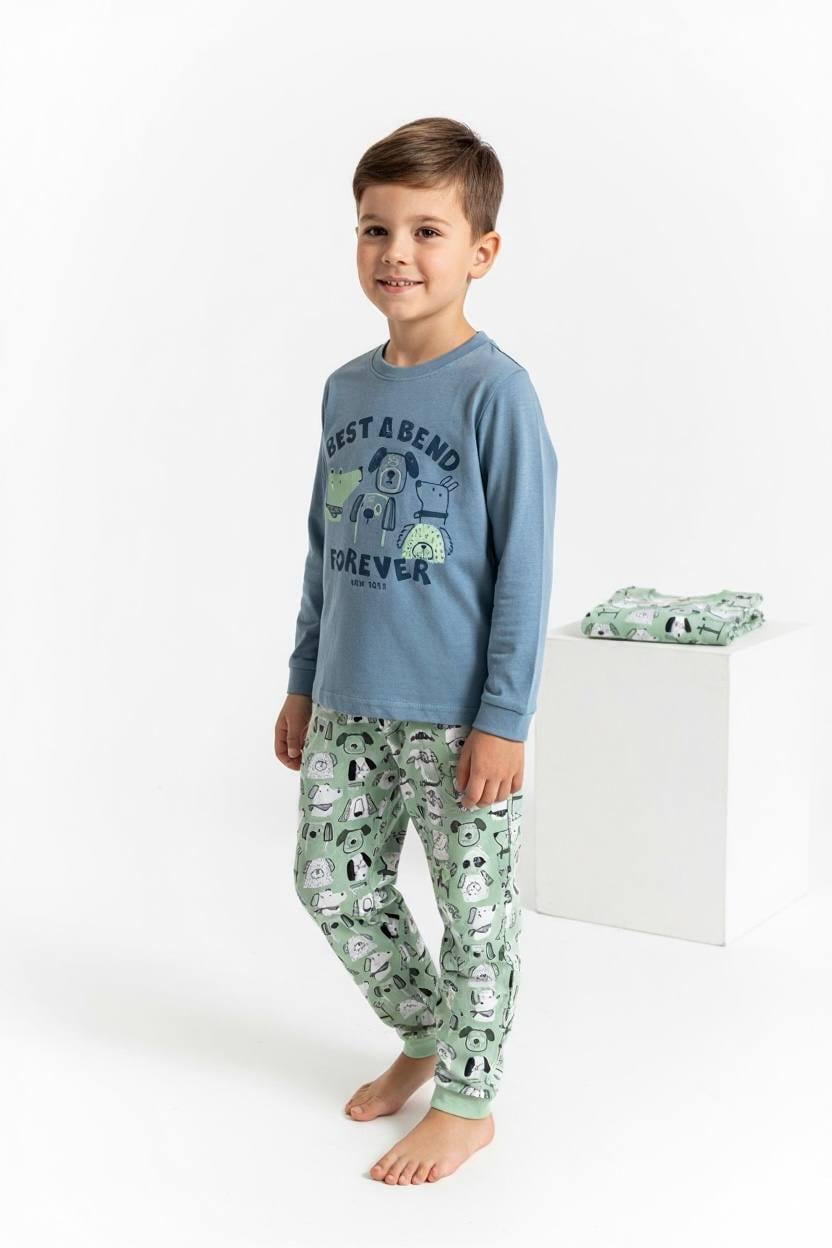 Пижама Lily&Dan 2 шт. 3-4 года 98-104 см Сине-зеленый
