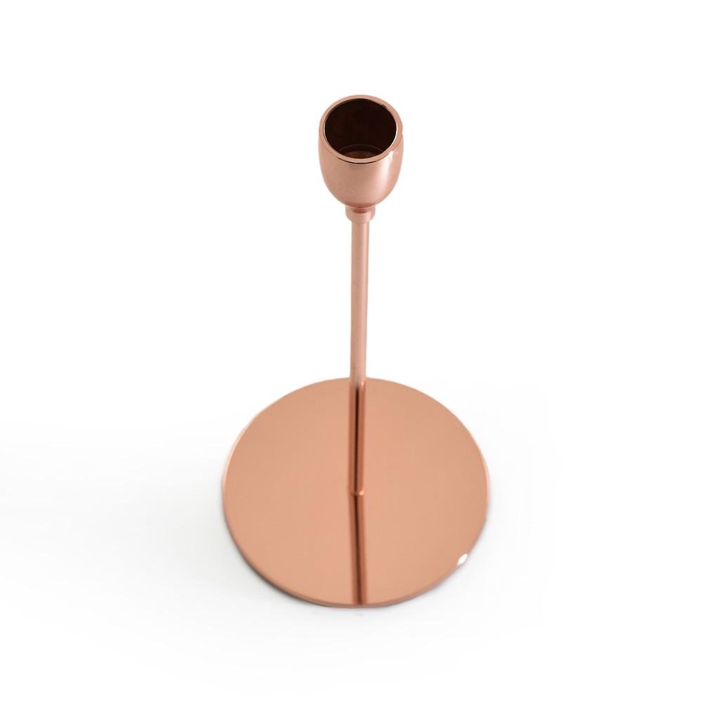 Підсвічники святкові Remy-Decor Гамлет металеві 3 шт. 23/28/33 см Рожеве золото - фото 3