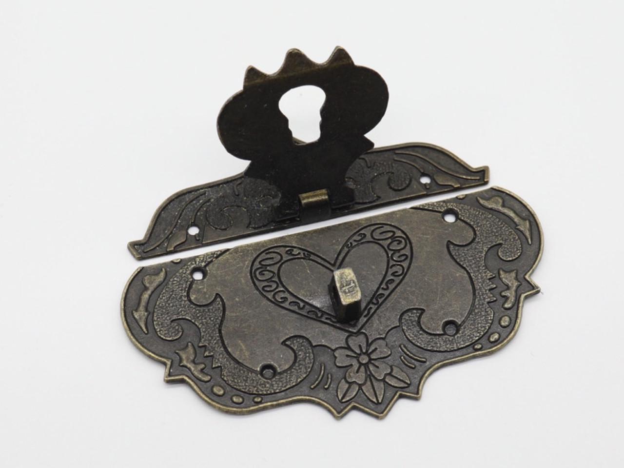 Замок декоративный металлический 97х73 мм Антик (30954868) - фото 2