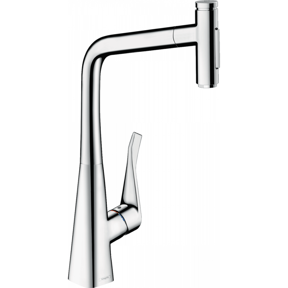 Смеситель для кухни Hansgrohe METRIS SELECT 73816000 с видвижной лейкой Хром (115313)