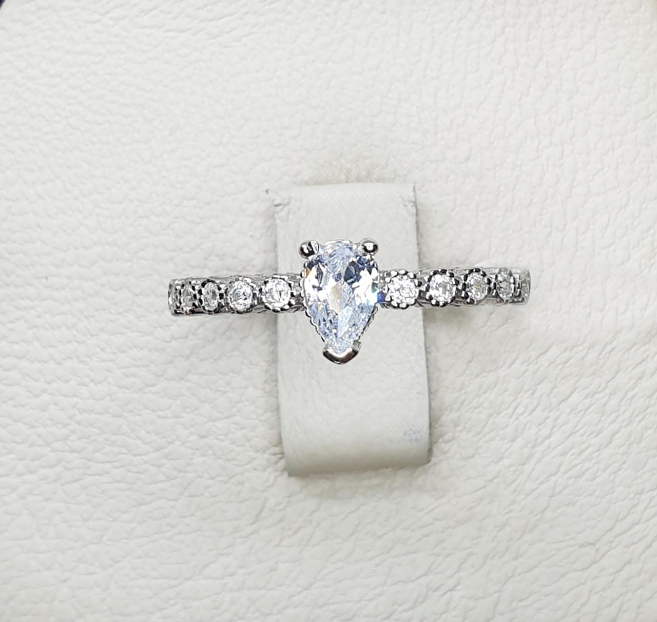 Кольцо серебряное с кубическим цирконием р. 17,5 1,65 г (1489088504)