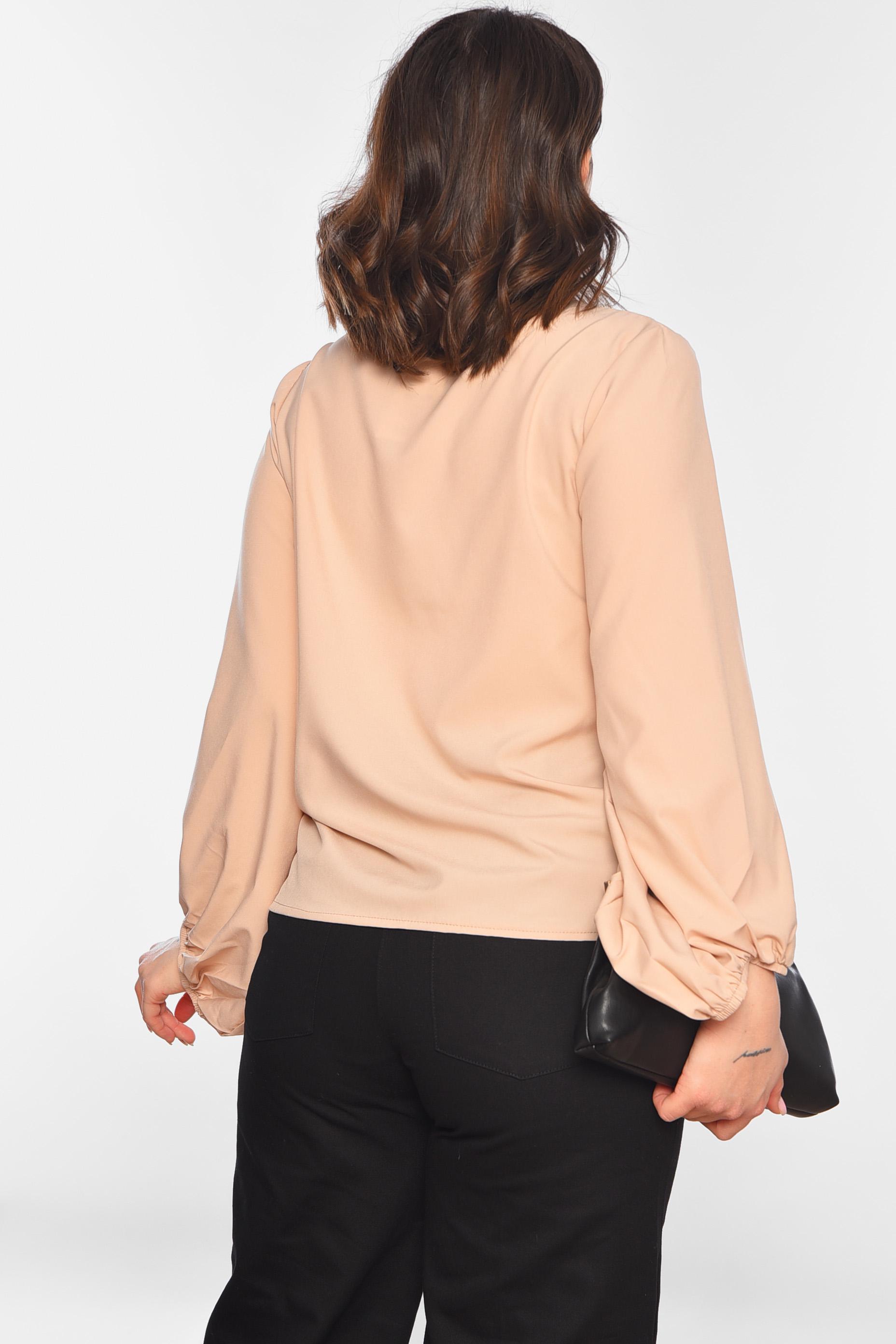 Блуза женская р. 42-44 Бежевый (197323) - фото 3 Блуза женская р. 42-44 Бежевый (197323) - фото 3