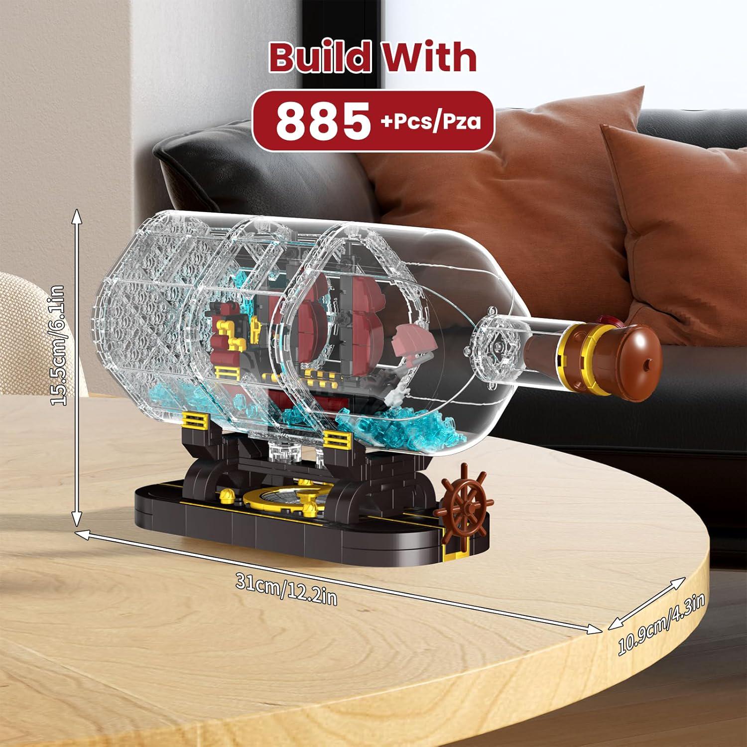 Конструктор Queen Revenger MOULD KING Корабль пиратский в бутылке 885 дет. (10085) - фото 7