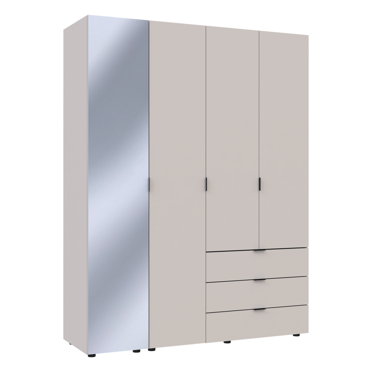 Комплект шкафов для одежды Doros Гелар 155х49,5х203,4 см 2 шт. Зеркало/Кашемир (DRS-011259)