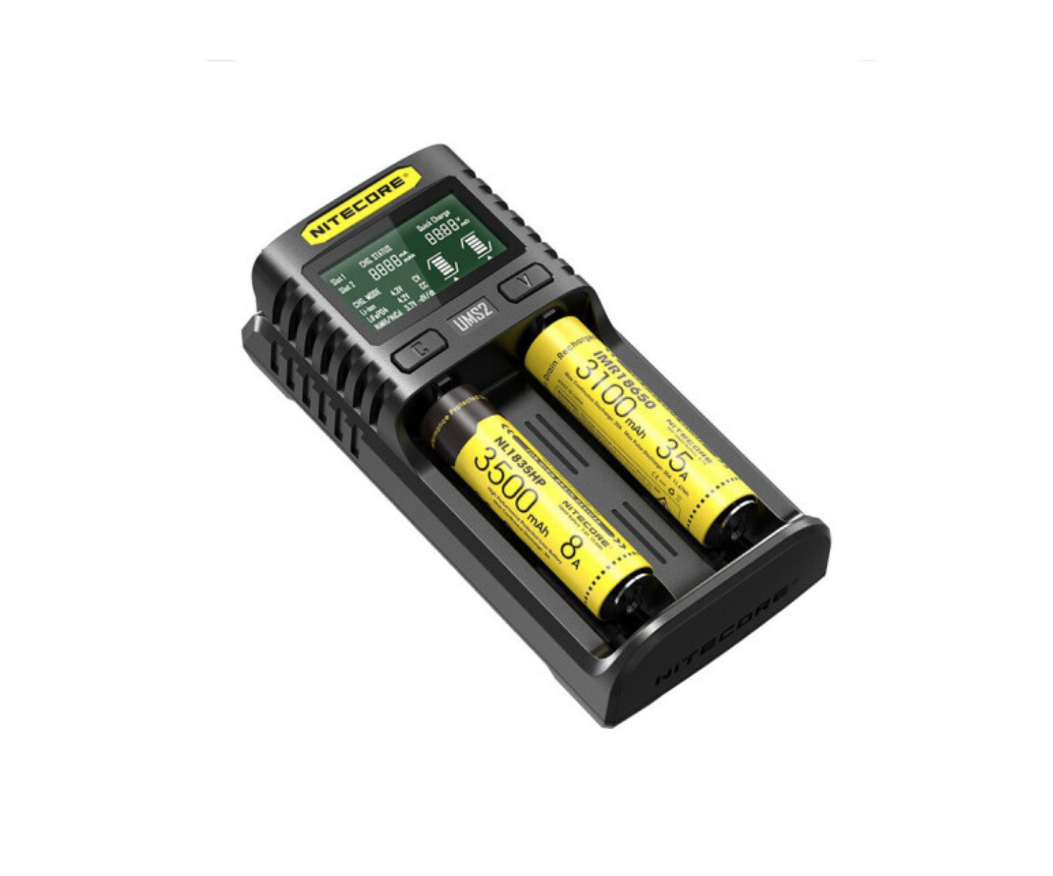 Зарядное устройство Nitecore Digicharger UM2 2 канала ЖК-дисплей для литиевых Ni-MH/Ni-Cd аккумуляторов (11454)
