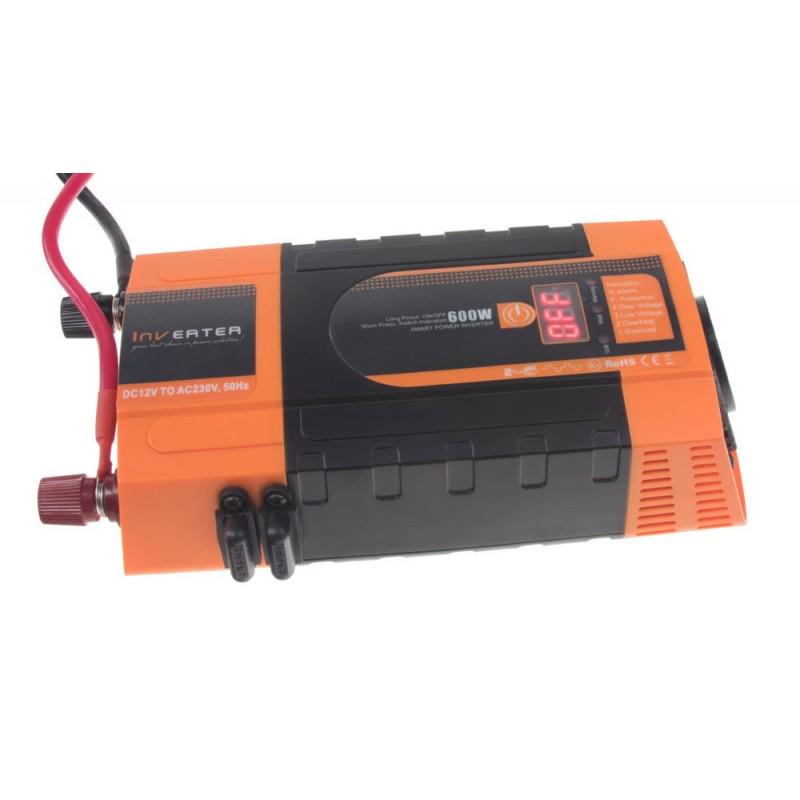 Автомобильный инвертор Inverter DC12V-AC220V 600-1200 W - фото 1