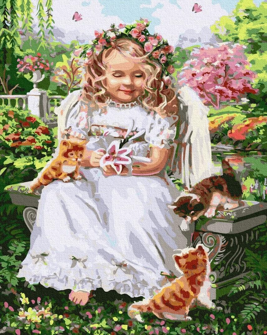 Картина по номерам Ребенок ангелочек (GX30942)