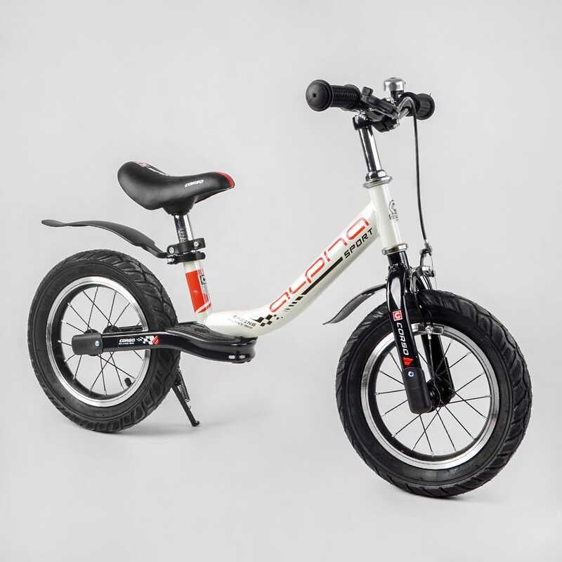 Беговел Corso Alpha Sport 57200 стальная рама надувные колеса 12" (114168)