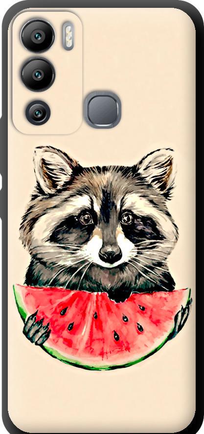 Чехол на Infinix Hot 12i Енотик с арбузом (4605b-2863-42517)