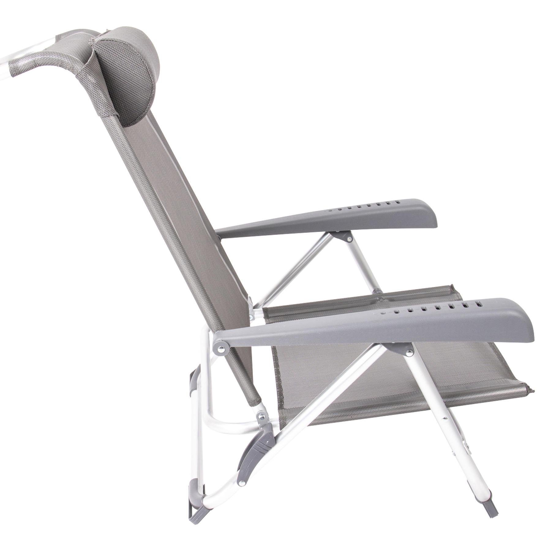 Крісло розкладне Bo-Camp Saint-Tropez Grey (1204796) - фото 9
